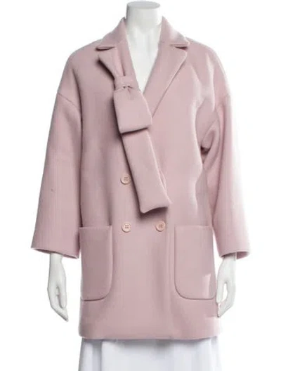Pre-owned Red Valentino Virgin Wool Coat In Pink