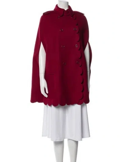 Pre-owned Red Valentino Virgin Wool Coat In Red