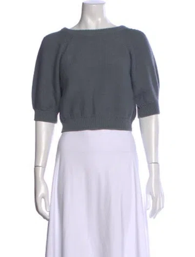 Pre-owned Red Valentino Virgin Wool Crew Neck Sweater In Gray