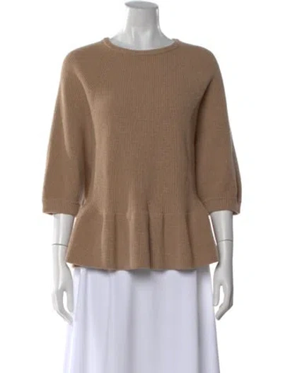Pre-owned Red Valentino Virgin Wool Crew Neck Sweater In Neutral