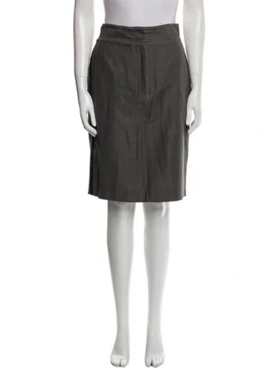 Pre-owned Red Valentino Virgin Wool Knee-length Skirt In Black