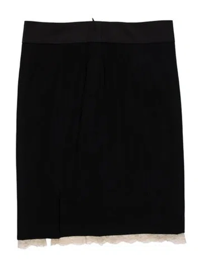 Pre-owned Red Valentino Virgin Wool Knee-length Skirt In Black
