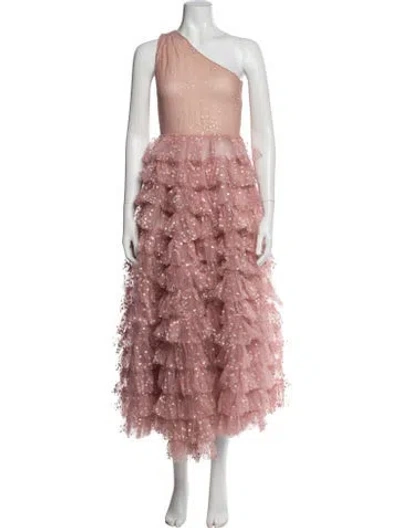 Pre-owned Red Valentino Virgin Wool Midi Length Dress In Brown