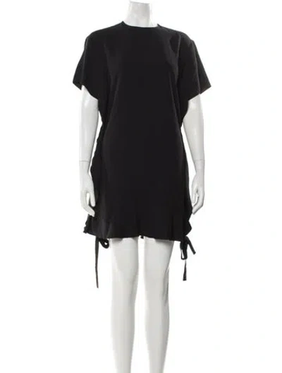 Pre-owned Red Valentino Virgin Wool Mini Dress W/ Tags In Black