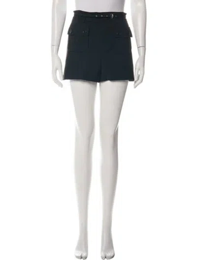 Pre-owned Red Valentino Virgin Wool Mini Shorts In Green