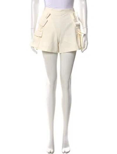 Pre-owned Red Valentino Virgin Wool Mini Shorts In Neutral