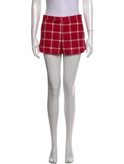 Pre-owned Red Valentino Virgin Wool Mini Shorts In Pink