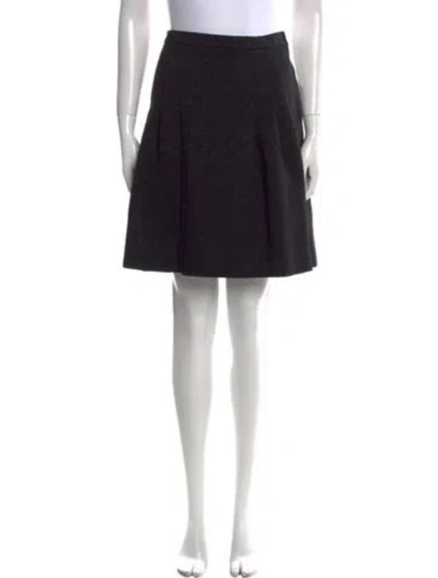 Pre-owned Red Valentino Virgin Wool Mini Skirt In Black