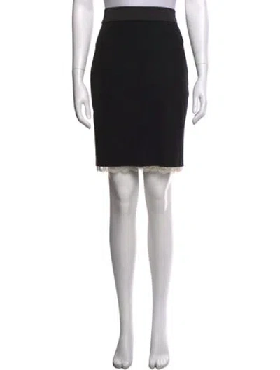 Pre-owned Red Valentino Virgin Wool Mini Skirt In Black