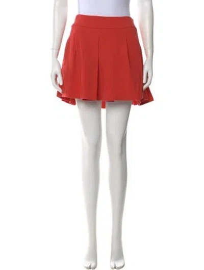 Pre-owned Red Valentino Virgin Wool Mini Skirt In Orange