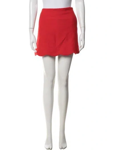 Pre-owned Red Valentino Virgin Wool Mini Skirt In Red