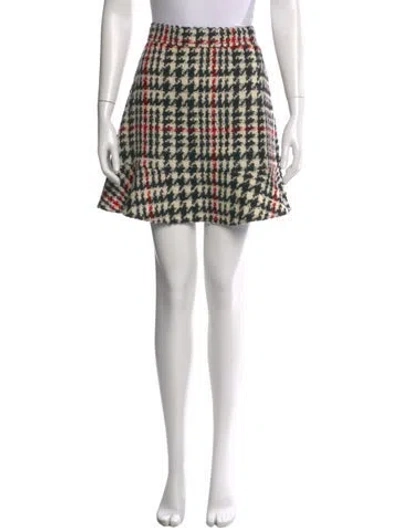 Pre-owned Red Valentino Virgin Wool Mini Skirt In White