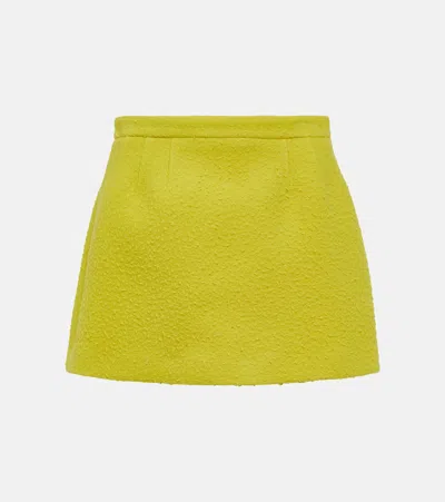 Red Valentino Yellow Bouclé Miniskirt In 0c6 Canary