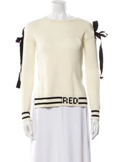 Pre-owned Red Valentino Virgin Wool Printed Sweater W/ Tags