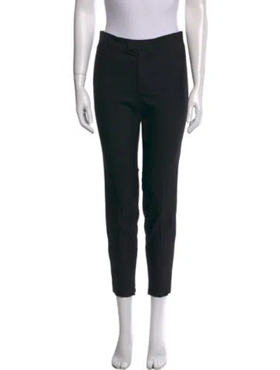 Pre-owned Red Valentino Virgin Wool Skinny Leg Pants In Black