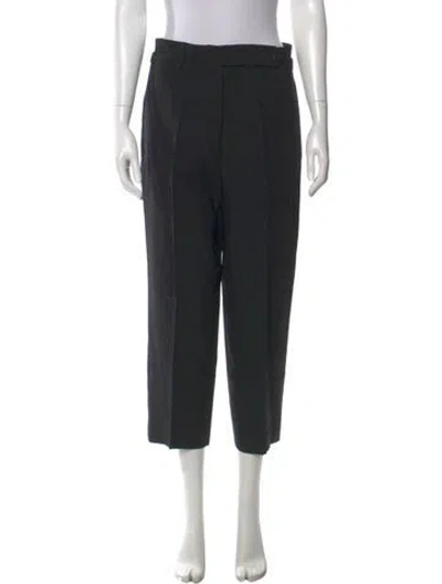 Pre-owned Red Valentino Virgin Wool Straight Leg Pants In Black