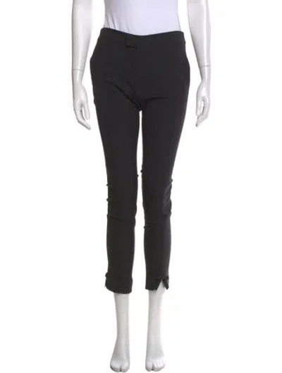 Pre-owned Red Valentino Virgin Wool Straight Leg Pants In Black