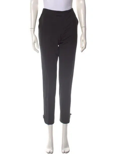 Pre-owned Red Valentino Virgin Wool Straight Leg Pants In Black