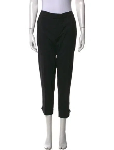 Pre-owned Red Valentino Virgin Wool Straight Leg Pants In Black
