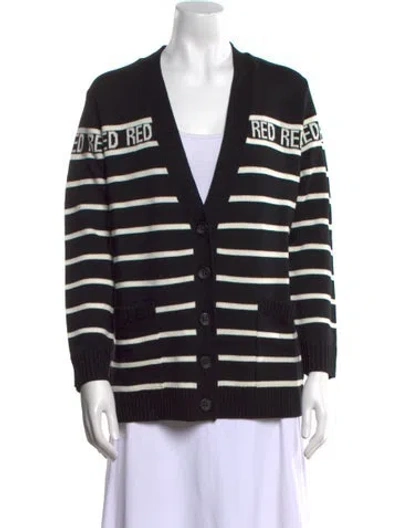 Pre-owned Red Valentino Virgin Wool Striped Sweater W/ Tags In Multi