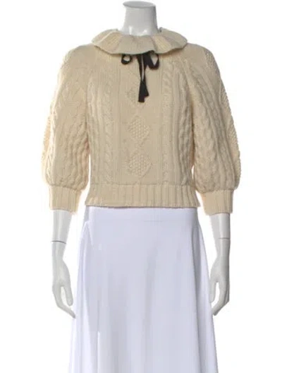 Pre-owned Red Valentino Virgin Wool Sweater In Neutral