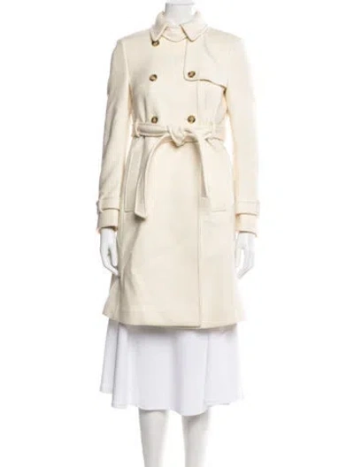 Pre-owned Red Valentino Virgin Wool Trench Coat In Neutral