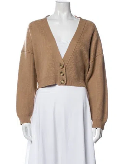 Pre-owned Red Valentino Virgin Wool V-neck Sweater In Neutral