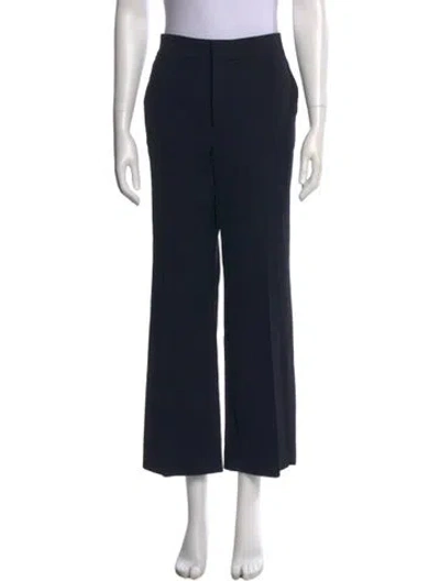 Pre-owned Red Valentino Virgin Wool Wide Leg Pants In Blue