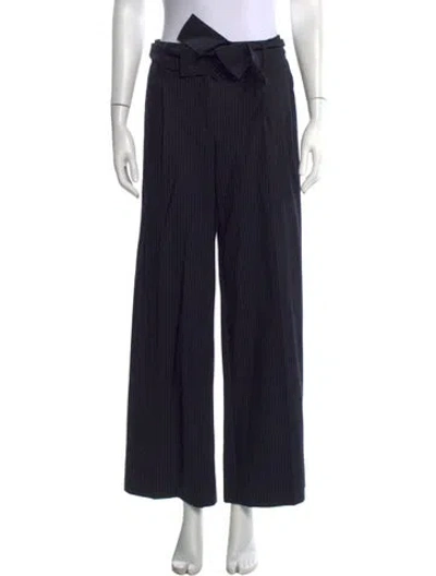 Pre-owned Red Valentino Virgin Wool Wide Leg Pants In Blue