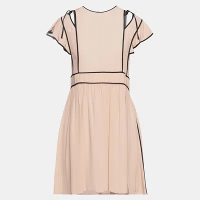 Pre-owned Red Valentino Viscose Mini Dress 38 In Pink