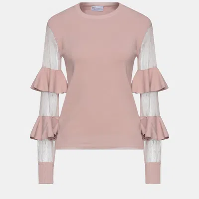 Pre-owned Red Valentino Viscose Sweater Xs In Pink