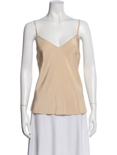 Pre-owned Red Valentino V-neck Sleeveless Top In Neutral