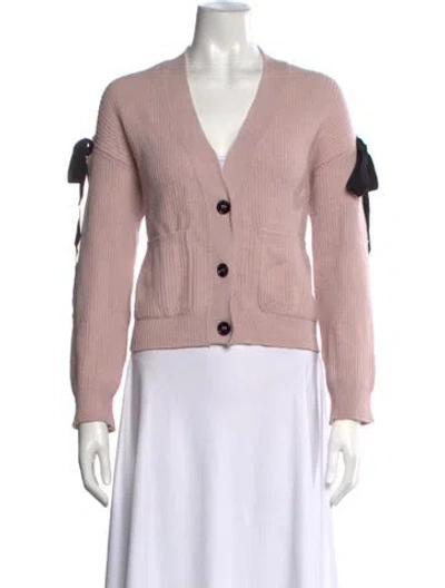 Pre-owned Red Valentino V-neck Sweater In Pink