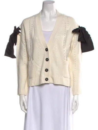 Pre-owned Red Valentino V-neck Sweater W/ Tags
