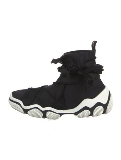 Pre-owned Red Valentino Wedge Sneakers In Black