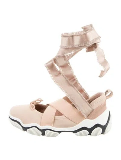 Pre-owned Red Valentino Wedge Sneakers In Neutral