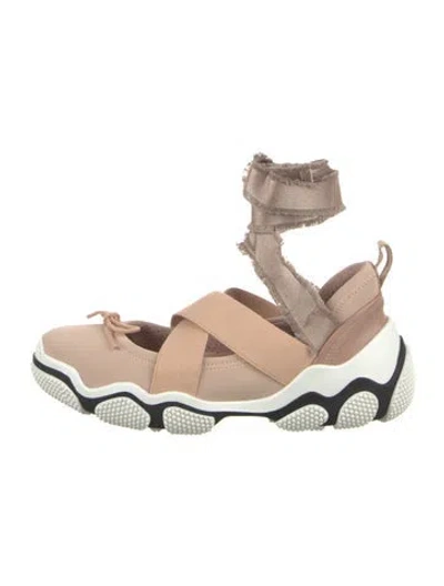 Pre-owned Red Valentino Wedge Sneakers In Neutral
