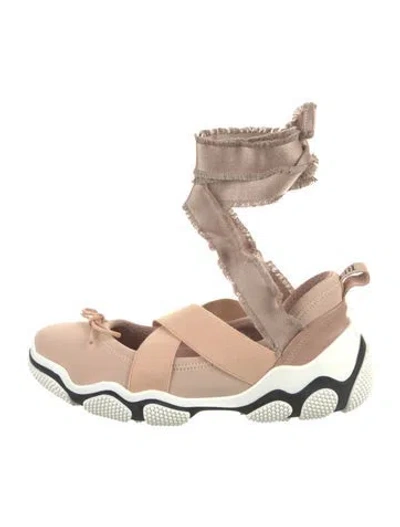 Pre-owned Red Valentino Wedge Sneakers In Neutral