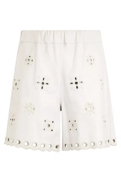 Red Valentino White Cream Shorts Elegant. In Multi