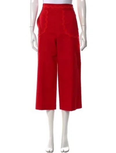 Pre-owned Red Valentino Wide Leg Pants In Red