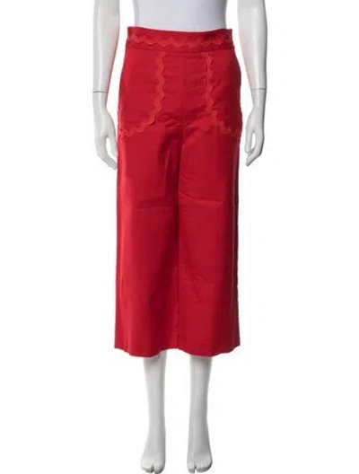 Pre-owned Red Valentino Wide Leg Pants In Red