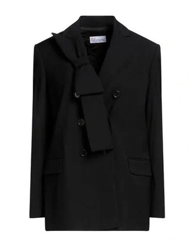 Red Valentino Woman Blazer Black Size 4 Viscose, Virgin Wool, Elastane