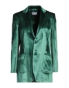 Red Valentino Woman Blazer Emerald Green Size 8 Viscose, Silk In Green