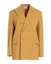 Red Valentino Woman Blazer Mustard Size 6 Linen, Cotton, Elastane In Yellow