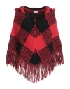 Red Valentino Woman Cape Red Size L Acrylic, Polyamide, Mohair Wool, Polyester In Red