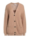 Red Valentino Woman Cardigan Camel Size S Wool, Polyamide In Beige