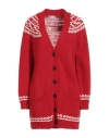 RED VALENTINO RED VALENTINO WOMAN CARDIGAN RED SIZE M ACRYLIC, WOOL