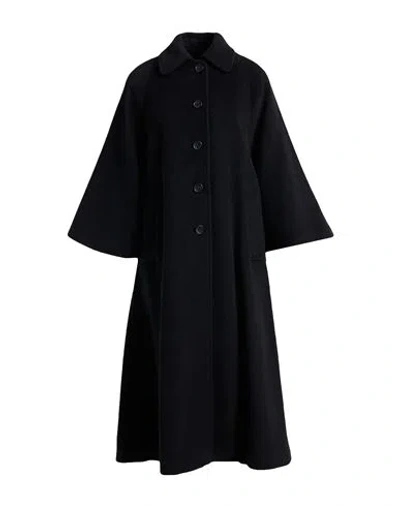 Red Valentino Woman Coat Black Size 0 Alpaca Wool, Wool, Polyamide