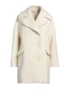 Red Valentino Woman Coat Cream Size 4 Wool, Mohair Wool, Polyamide In White