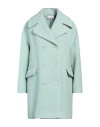 Red Valentino Woman Coat Light Green Size 8 Wool, Mohair Wool, Polyamide In Green